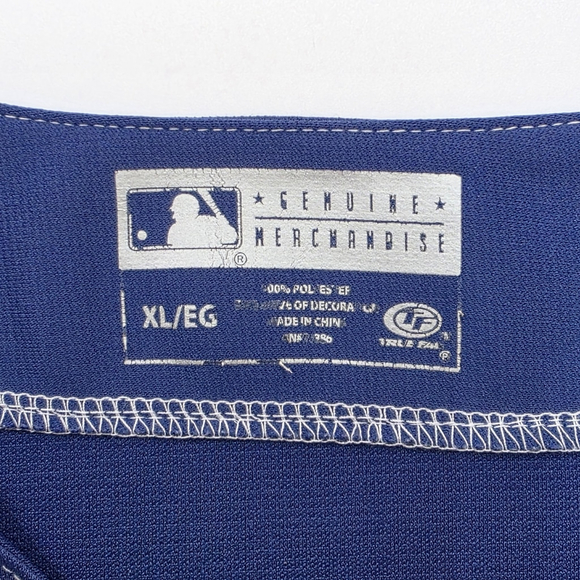 MLB Texas Rangers Jersey Men’s XL Blue Red Button Front Fanwear - Picture 4 of 11